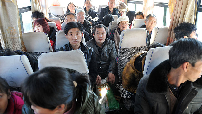 Wanderarbeiter Zhang auf dem Weg nach Hause