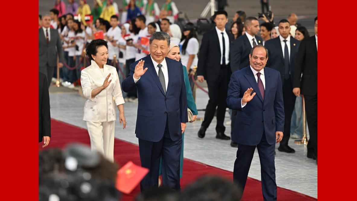 Xi Jinping zu Staatsbesuch in Ägypten in Kairo eingetroffen