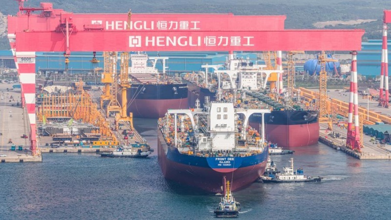 Einblicke in die „Future Factory“ des Schiffbaus im nordostchinesischen Dalian